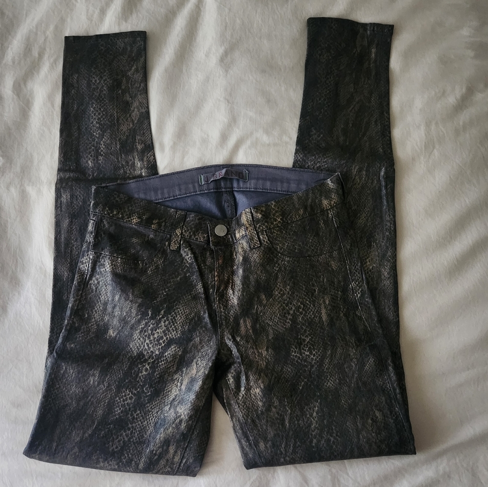 J Brand Jeans Skinny Faux Snake Skin